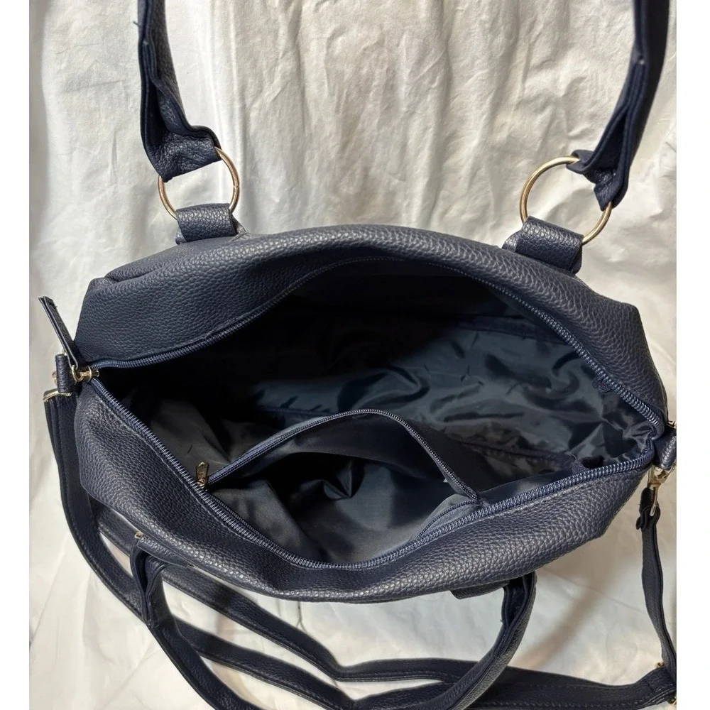 Eternal‎ Love Handbag Purse Satchel City Fashion Dark Navy Classic Secure Sleek